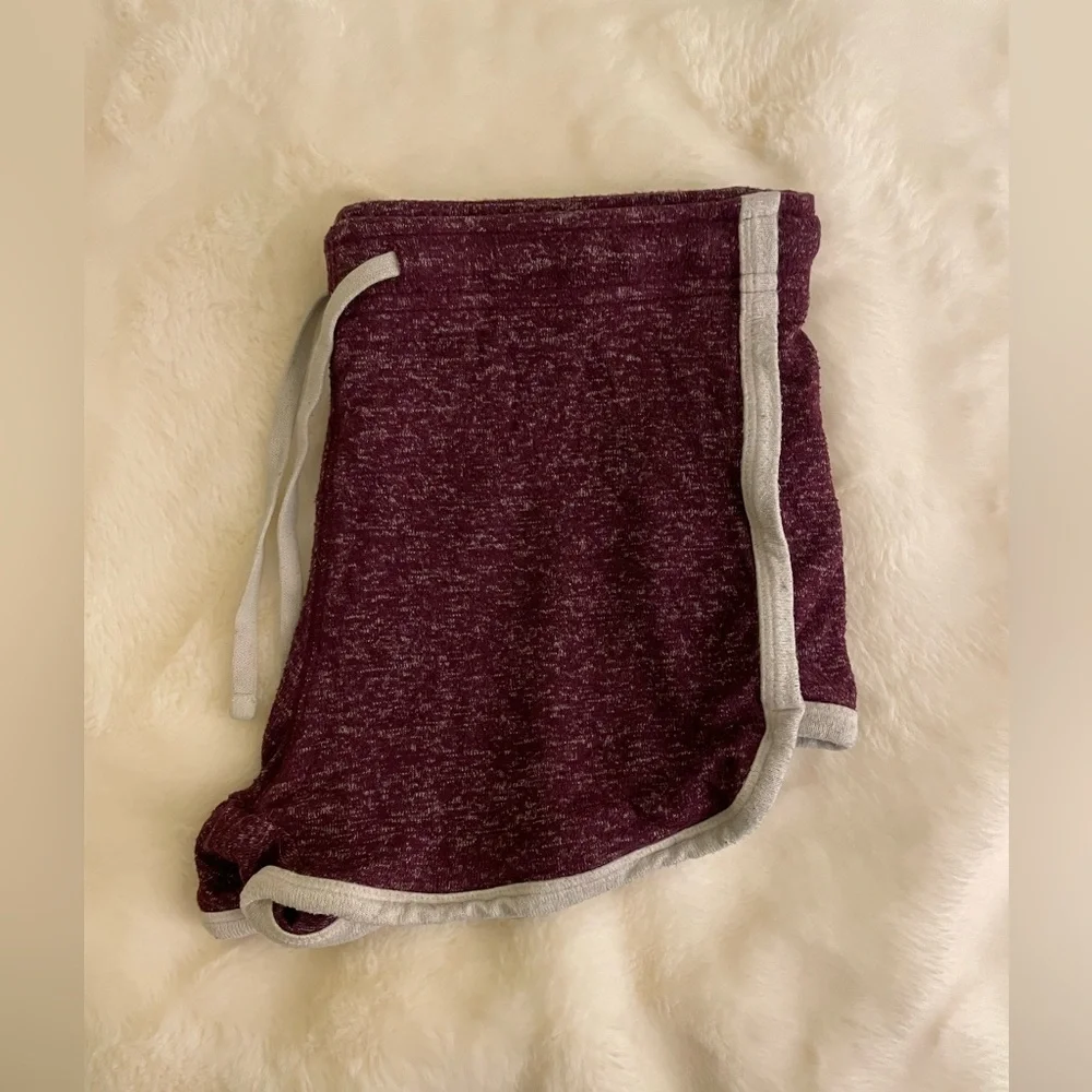 Aeropostale Burgundy Maroon Micro Athletic Shorts Cute Stretchy Comfy Trendy Y2K